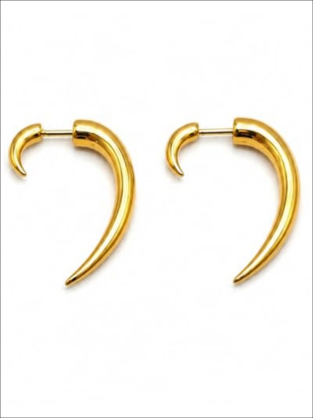 18K Gold Plated Stainless Steel Drop Huggie Earrings Women